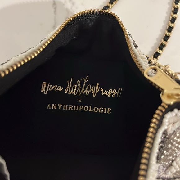 *New* Anthropologie BEADED MONOGRAM CLUTCH 
Letter U - Picture 3 of 4